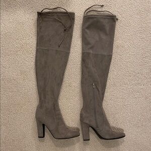 Elegant Taupe Over-the-Knee Boots
